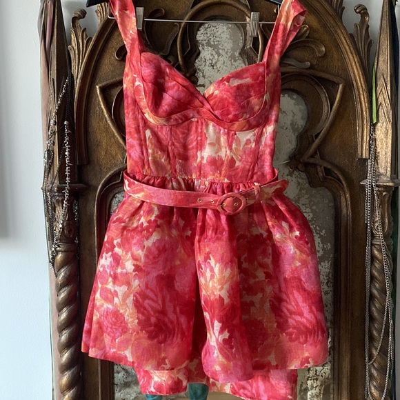 Zimmermann belted high tide mini dress - Picture 2 of 7